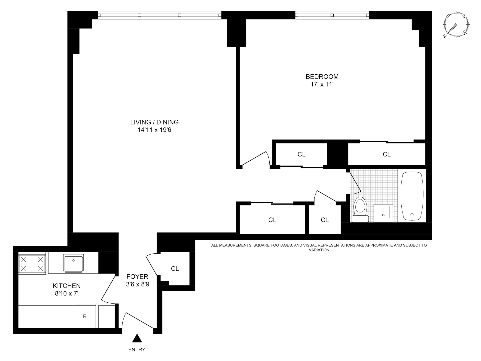 Floorplan for 165 West End Avenue, 2J